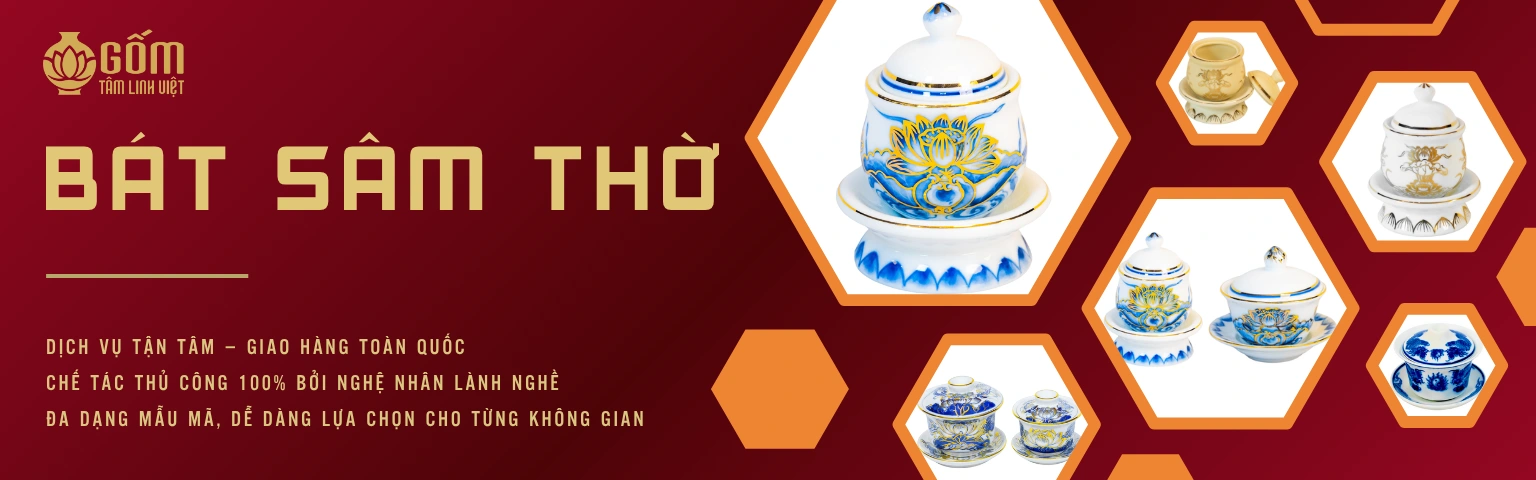 mẫu bát sâm thờ gốm tâm linh việt 2025