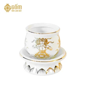 Bát sâm men bạch ngọc không nắp