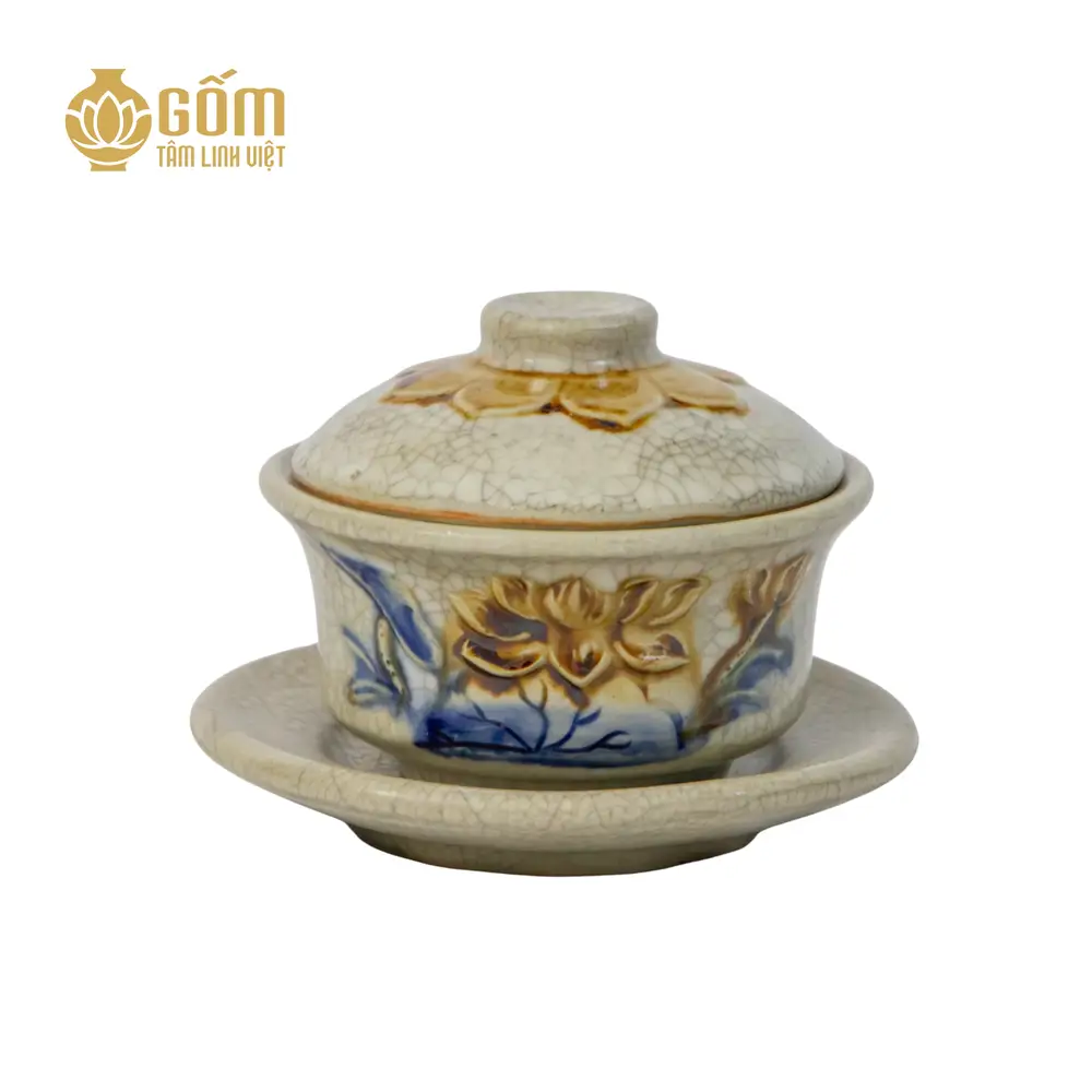 Hình ảnh Bát sâm thờ men rạn Bát Tràng