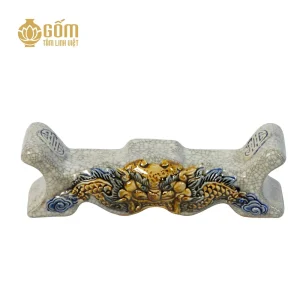 Hình ảnh Bộ kỷ ngai 3 chén men rạn họa tiết rồng