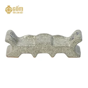 Hình ảnh Bộ kỷ ngai 3 chén men rạn họa tiết rồng