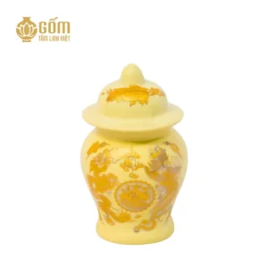 Chóe thờ men vàng tài lộc Bát Tràng