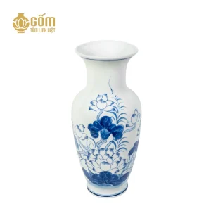 Lục bình thờ men lam Bát Tràng